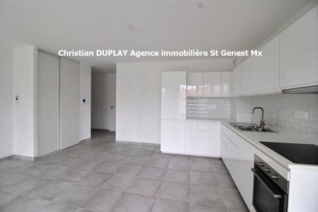 Saint Genest Malifaux 42660 CENTRE VILLAGE Appartement type F2 48,63m² 1 chambre balcon place de stationnement dans un immeuble neuf aux normes PMR - Photo 3