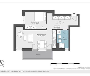 Willkommen Zuhause: individuelle 2-Zimmer-Wohnung - Foto 2