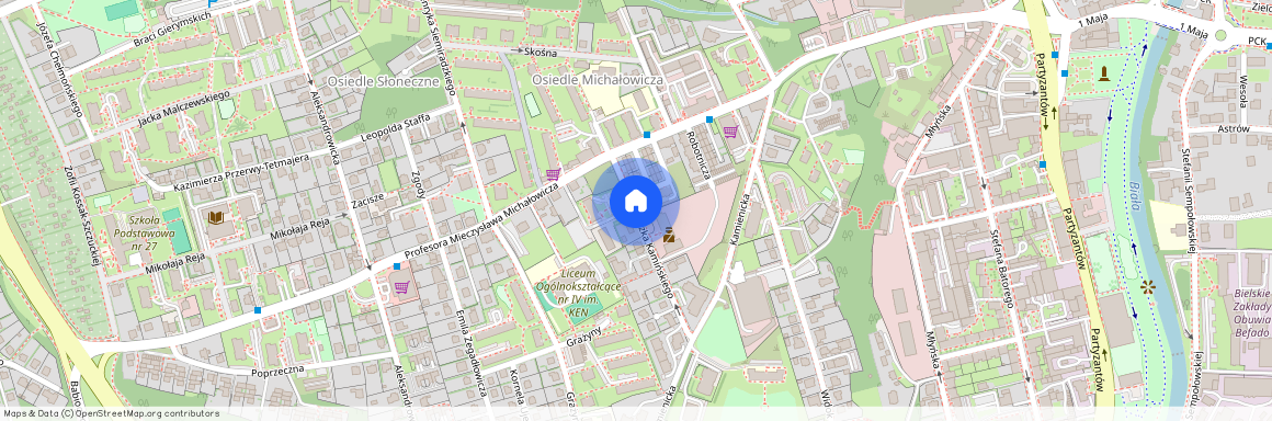 ul. Franciszka Kamińskiego, Bielsko Południe, Bielsko-Biała, śląskie