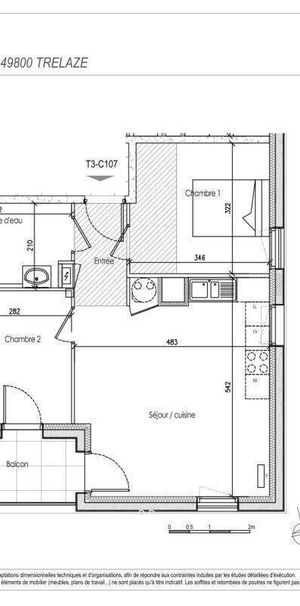 Appartement 3 pièces - - Photo 2