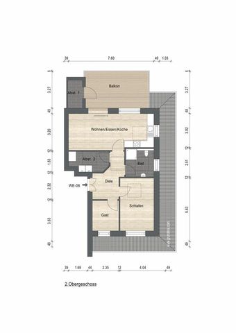 Neubau- Erstbezug! Helle Dachgeschosswohnung mit großem Balkon in Wiesmoor! - Photo 3