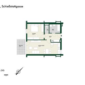 Sonnige 2-Zimmer-Erstbezugswohnung im 2. Obergeschoss mit Balkon - Photo 2
