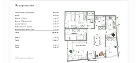 4.5 Zimmer, 98 m², 2. Stock - Photo 3