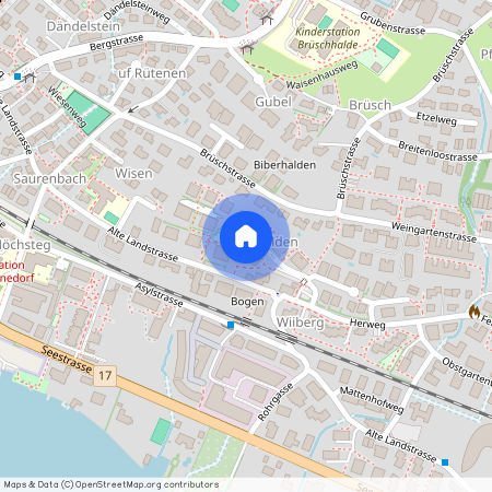 Mooshaldenstrasse 45, 8708 Männedorf, Lageplan