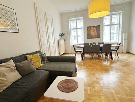 OPERNRING, STAATSOPER, klimatisierte 106 m2 Altbau, 3 Zimmer, Möblierung möglich, Extraküche, 2 Bäder, 4. Liftstock - Photo 5