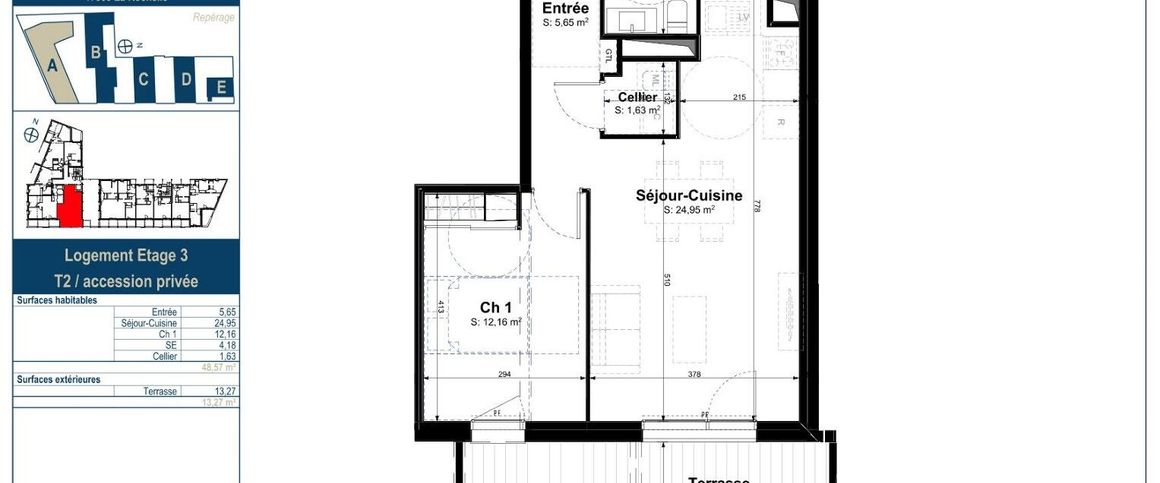 location Appartement T2 DE 48.57m² À LA ROCHELLE - Photo 1