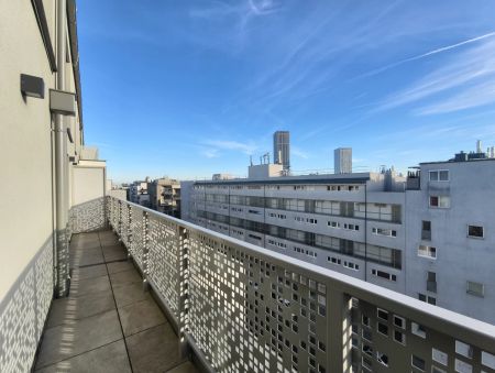 Exklusive 2-Zimmer-Dachgeschosswohnung mit Süd/West-Terrasse – Erstbezug in Toplage Nahe U1 Kagran, Donau Zentrum & Alter Donau - Foto 4