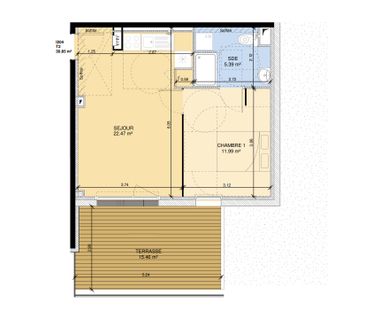 Appartement T2 Fleury-sur-Orne à louer - Photo 2