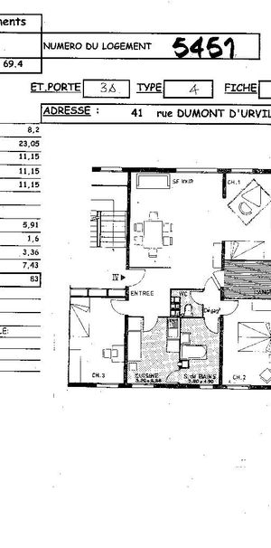 Location appartement T4 83.00m² à Reims (51100) Loyer CC * : 493.40 € Réf : ER.05451 - Photo 1