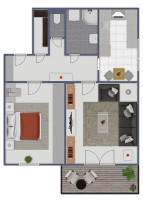 OBERTES GESCHOSS mit AUSBLICK: 2- Zimmerwohnung in TOPLAGE mit LOGGIA - Foto 1