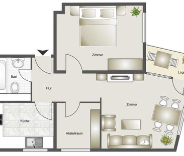 2- Zimmer Wohnung in Altenbochum - Foto 6