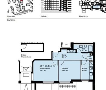 2 Zimmer, 51 m², EG - Foto 6