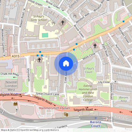 Colet Gardens, St Paul's Court, Hammersmith, London, W14