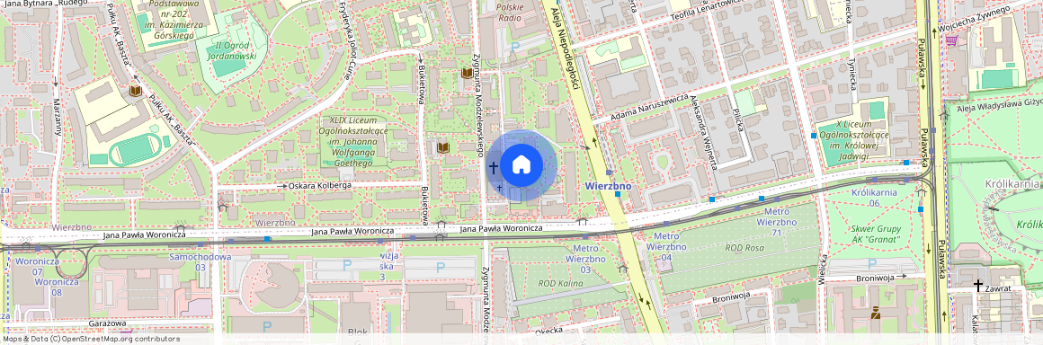 Warszawa, Mokotów, Wierzbno, al., Niepodległości