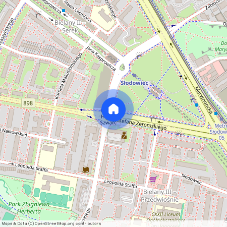 ul. Stefana Żeromskiego, Stare Bielany, Bielany, Warszawa, mazowieckie