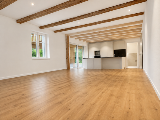 Stilvoll renovierte 3-Zimmer-Wohnung mit grossem, gedecktem Sitzplatz - Foto 1