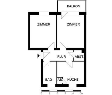 Frei für zwei! gut geschnittene 2 Zimmer Wohnung mit Balkon in Bonn... - Foto 1