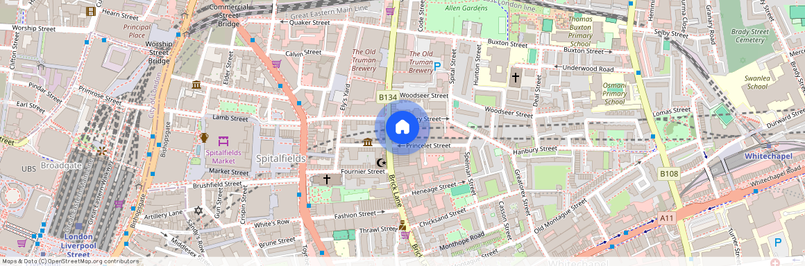 29, 31, 33, 35, 37, 39, 41, 43, 45, 47, 49, 51 Princelet Street, Spitalfields, London, E1 5LP, United Kingdom