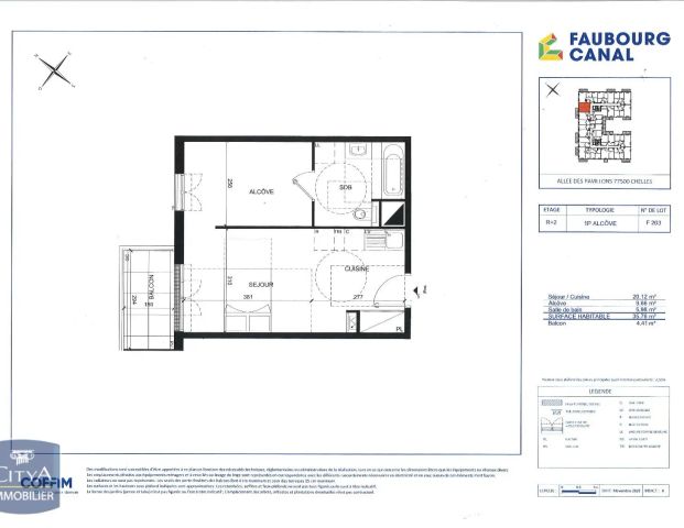 Appartement à louer 1 pièce 35.76m² - Photo 1