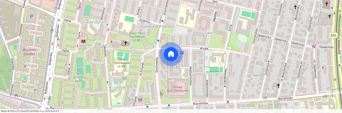 ul. Brzask, Świt, Grunwald, Poznań, wielkopolskie