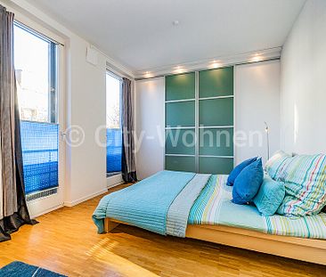 Möbliert wohnen in einer komfortablen 3-Zimmer-Wohnung mit Balkon in einem umgebauten Bunker in Hamburg-Eimsbüttel - Photo 3