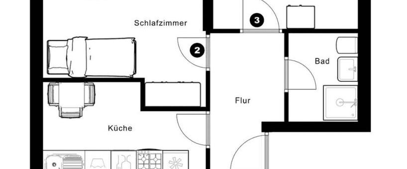 freies stylisches Dachzimmer in grundsanierter 3er-WG in Frankfurt am Main - Photo 1