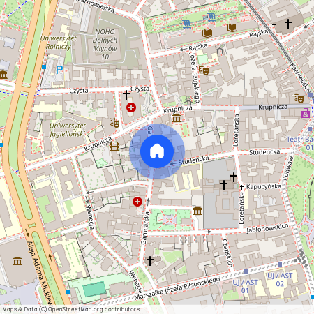 ul. Studencka, Piasek, Stare Miasto, Kraków, małopolskie