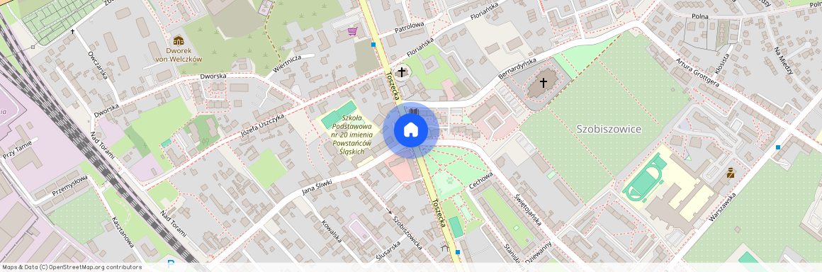 ul. Toszecka, Szobiszowice, Gliwice, śląskie