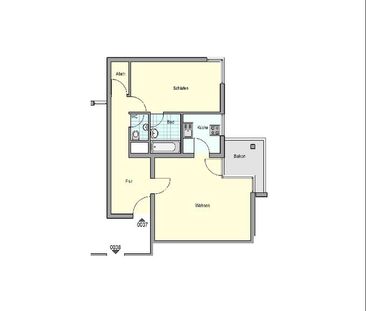 Schöne 2-Zimmer Wohnung mit Balkon in schöner Lage am Zollberg - Foto 1