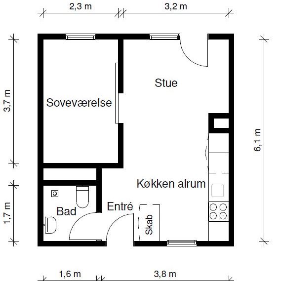 2-værelses studiebolig - Photo 1