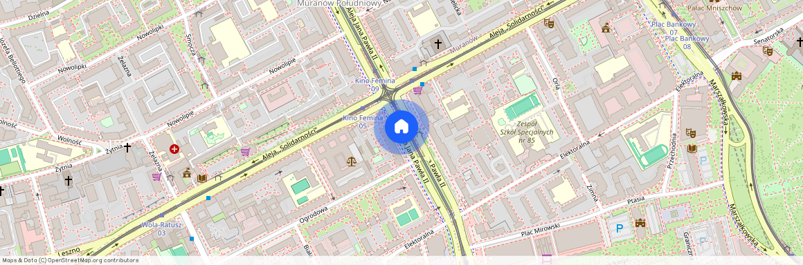 Warszawa, Śródmieście, al., Jana, Pawła, II