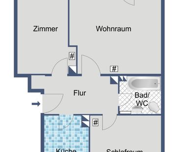Gemütliche 3-Zimmer-Wohnung mit Balkon in Frankfurt-Sindlingen - Foto 1