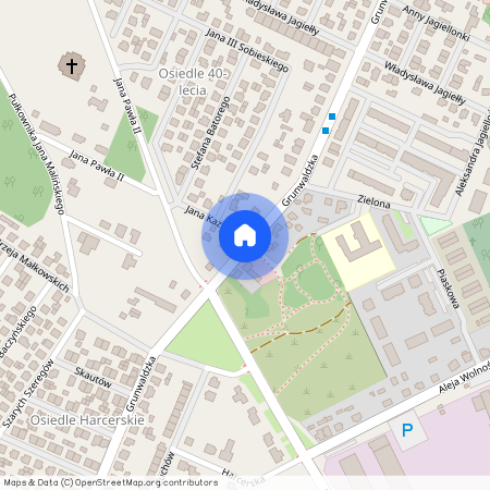 ul. Grunwaldzka, Ostrzeszów, Ostrzeszów, ostrzeszowski, wielkopolskie