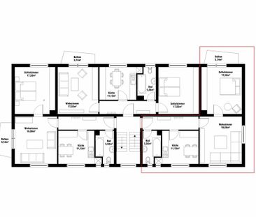 Wunderschön geschnittene Wohnung 2-ZKB + Balkon in Sinntal-Sterbfritz - Photo 1