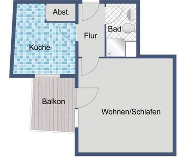 *WBS erforderlich* Gepflegte 1-Zimmer-Wohnung! - Photo 3