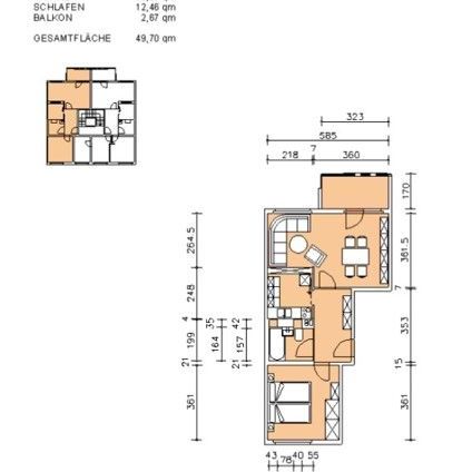 Geräumige 2 Zimmerwohnung mit Balkon - Photo 1