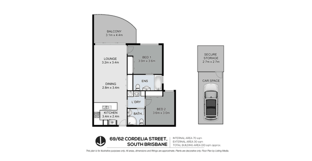 Exclusive South Brisbane 2 Bedroom Apartment for Rent! - Photo 1