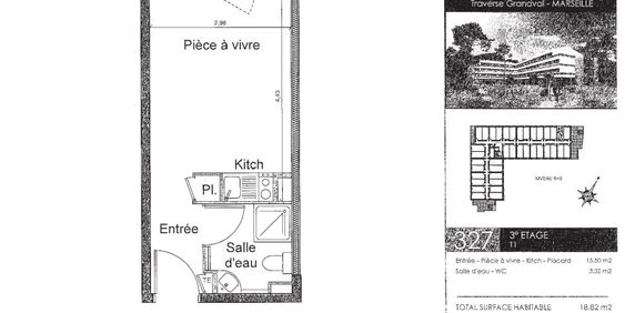 Location Appartement 1 pièce 18m² MARSEILLE 9ème - Photo 2