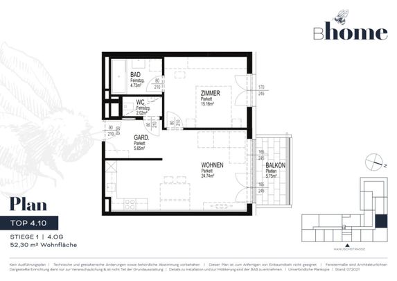 Klimatisierte 2-Zimmer-Wohnung inkl. Einbauküche und Balkon in Linz nahe Hummelhofwald zu vermieten! - Photo 1