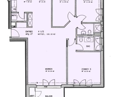 4.5 Zimmer, 106 m², 2. Stock - Photo 3