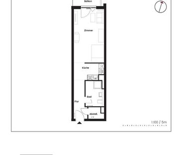 1 Zimmerwohnung mit Balkon in der Nähe des Mühlenteiches - Wentzel Dr. - Photo 6