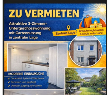 3 ZKB · ca. 62 m² · Reihenhaus · Garten, Souterrain , NÄHE WATERFRONT - Photo 1