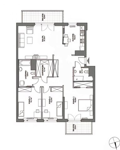 Marina Mokotów 4 pok. 2 łaz. 2 balkony. garaż - Photo 4