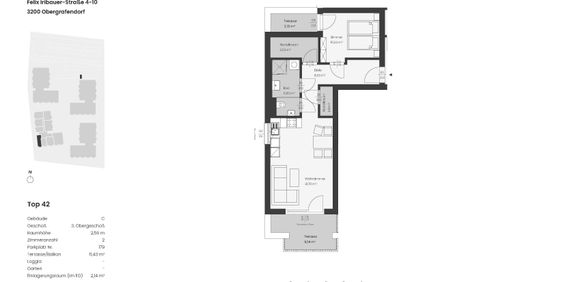 51,70qm 2ZI-S-Terrassenwohnung, Erstbezug, ökologische Bauweise - Foto 3