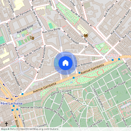 Rue des Mûriers et Passage des Pruniers 75020 Paris (20e arrondissement)