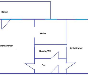 Große 2-Raumwohnung mit großem Balkon am nördlichen Stadtrand von W... - Foto 1
