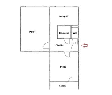 Pronájem bytu 2+1 48 m², Sídliště 662, Kralupy nad Vltavou - Фото 2