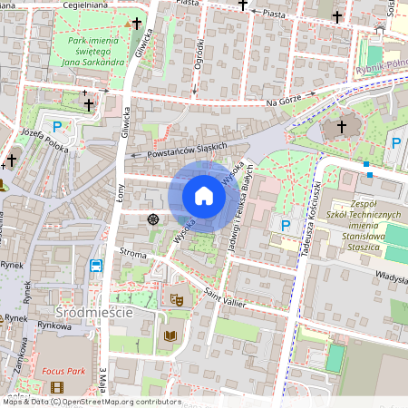 ul. Wysoka, Śródmieście, Rybnik, śląskie