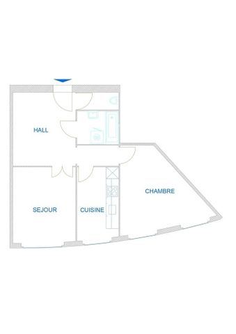 2.5 Zimmer, 58 m², 1. Stock - Photo 2