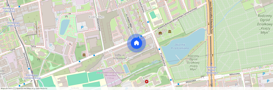 ul. ks. bp. Wincentego Tymienieckiego, Księży Młyn, Widzew, Łódź, łódzkie